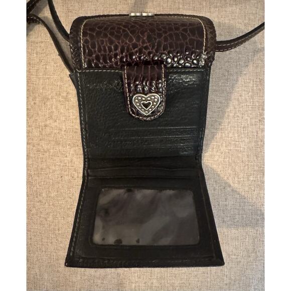 Brighton Leather Heart Wallet Organizer Crossbody Bag - Picture 2 of 10